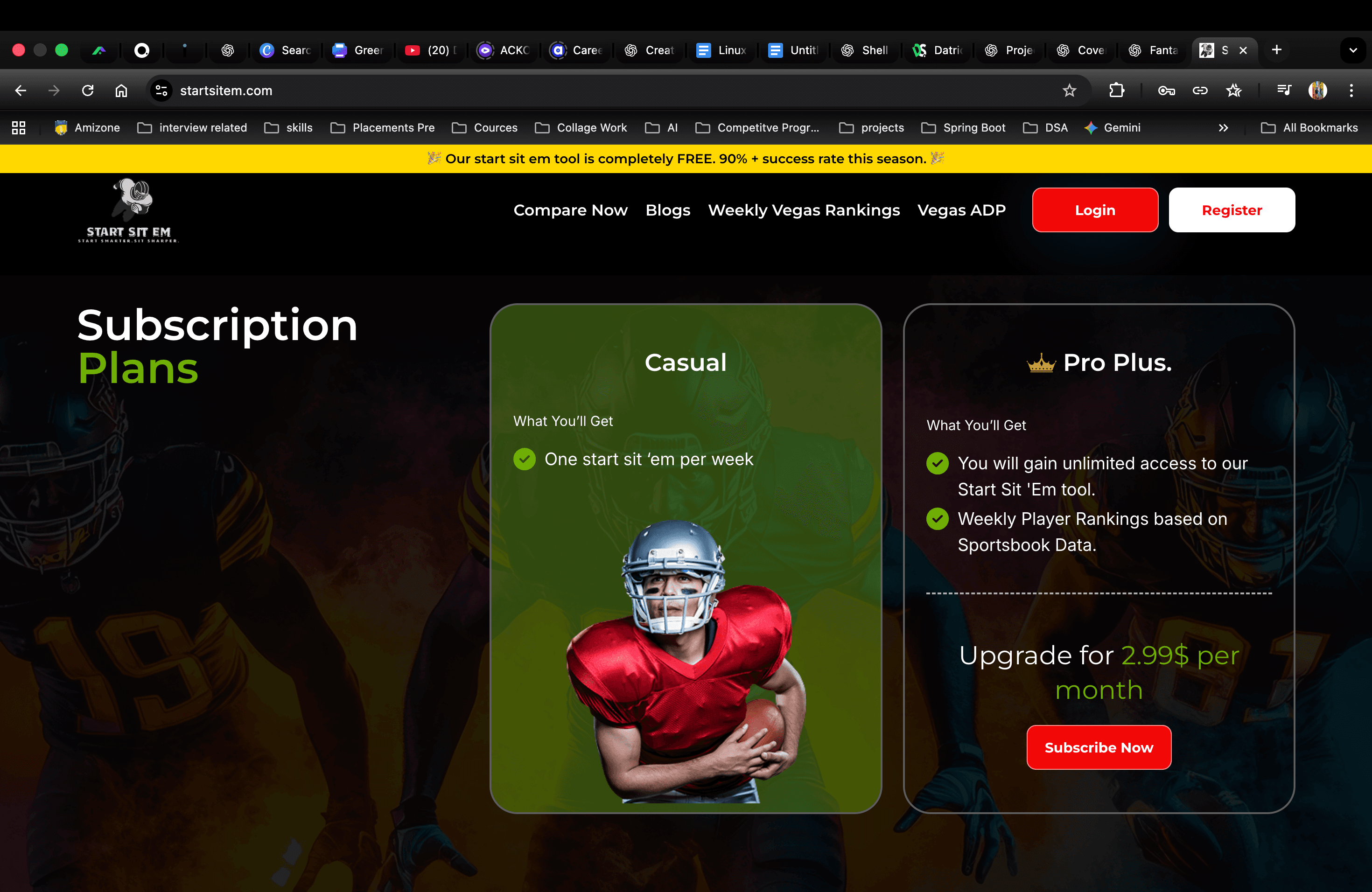 Start Sit ’Em – AI-Driven Fantasy Football Start/Sit Tool case study by Datricle